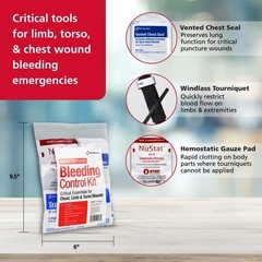 Portable Bleeding Control Kit for Chest & Limb Injuries – 10 Essential Pieces