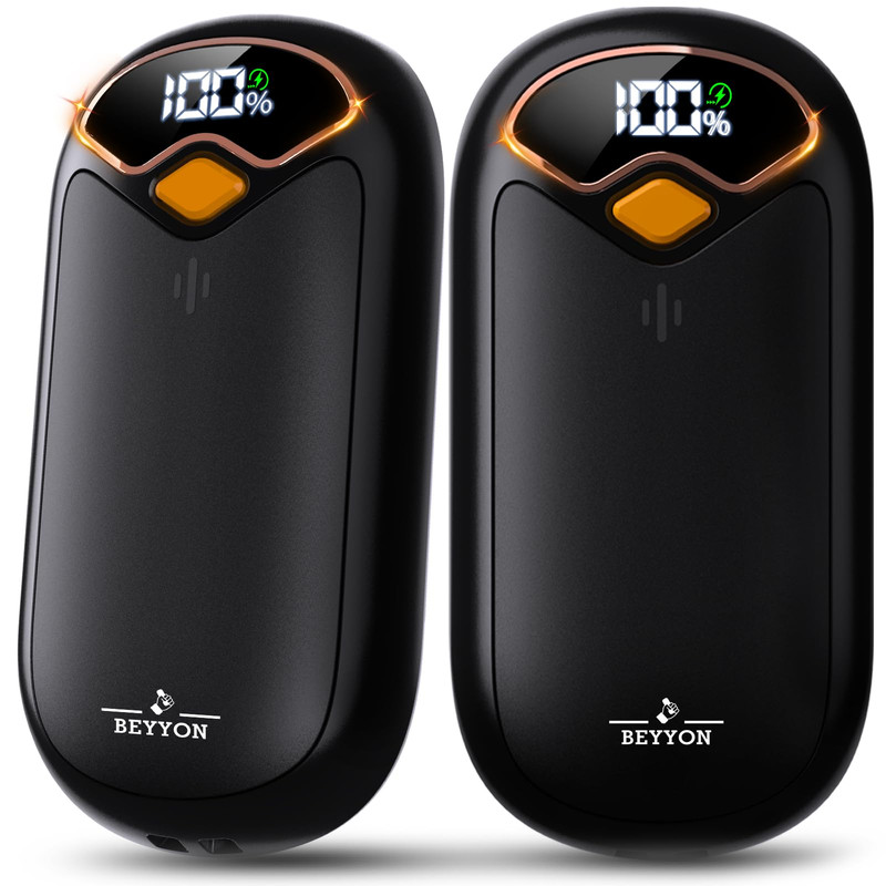 Beyyon Hand Warmers Rechargeable – Electric Hand Warmer Rechargeable 2 Pack Led