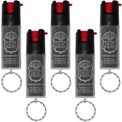 5 Police Magnum pepper spray .50 oz Key Ring Sleeve Defense Security Protection