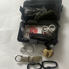 BHYTAKI 37-in-1 Survival Kit w/ Hard Case, Flashlight, Compass, Saw