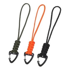 Mabor 3 Pack Paracord Lanyard with Triangle Carabiner Clip – Durable Rope