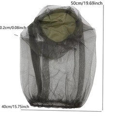 Olive Drab Mosquito Hat Insect Head Net Pocket Mesh Protection Bugs Flies Bees