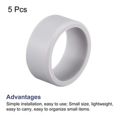 MECCANIXITY Silicone Rubber Bands Rings Non-slip 1″ Grey for Wrapping