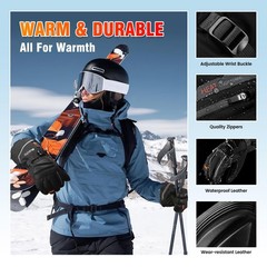 Wasoto Heated Gloves For Men Women7.4V Battery 22.2Wh Rechargeable Electric