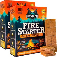 Fire Starter Cubes, 320 pcs- Easy BBQ Ignition – Natural, Waterproof & Odorle…