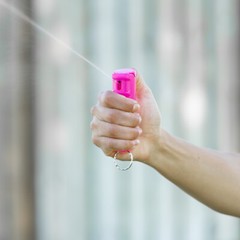 Police Magnum pepper spray .50oz hot pink flip top keychain defense protection