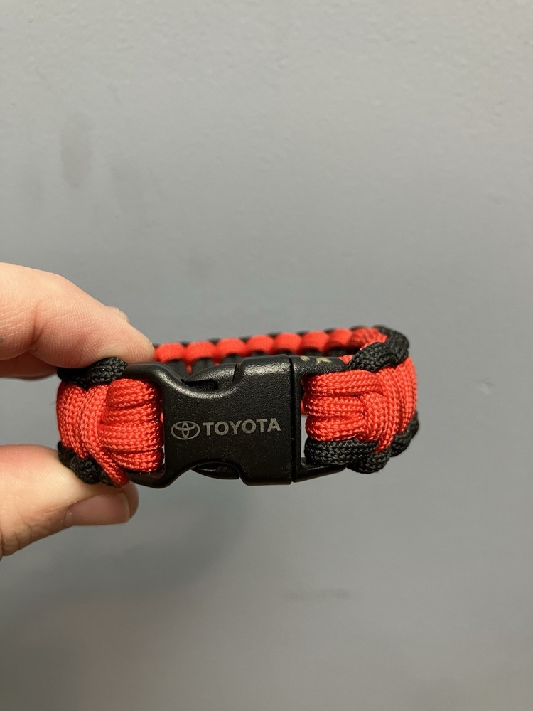 TOYOTA Paracord High Quality Survival Cord Bracelet Black And Red Outdoors