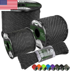 Paracord Reflective 1000Lb, 50/100/200/500/1000Ft 4Mm, 13 Strand Parachute Spool