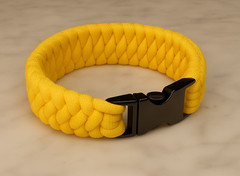 Golden Yellow Trilobite Paracord Bracelet with Metal Buckle