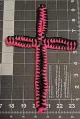 Handmade Cross 550 Paracord XL Pink And Black