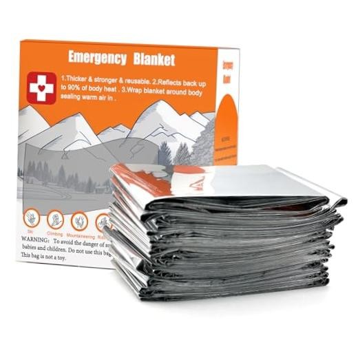 ANLOKE Emergency Blankets (10 Pack) – Plus Size Space Essential for Hiking