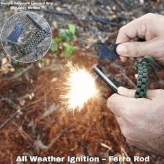 TinFerno Fire Starting Kit – 100pc Fire Starter for Campfires, Ferro Rod, Mag…
