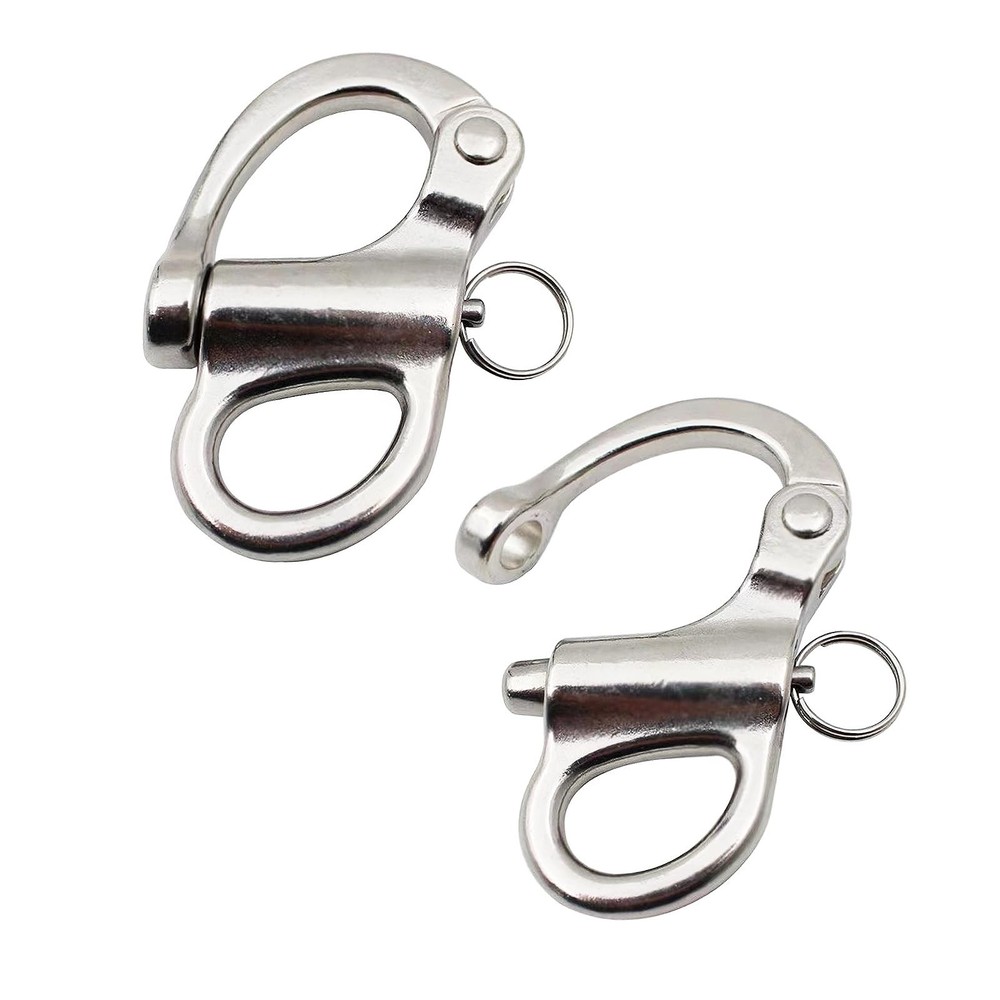Quick Release Clip Stainless Steel 316 Snap Shackle 2PCS Sailboat Rigging Sha…