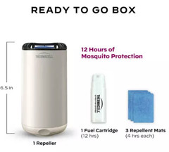 Thermacell Mosquito Repellent 15 Foot Zone No Spray or Scent Patio Shield BLUE