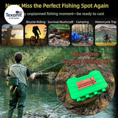 Mini Survival Fishing Kit–Compact Emergency Fishing Gear for Camping,Hiking,Bush