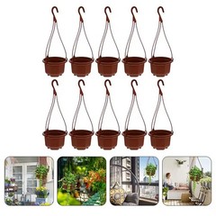 Plastic Hanging Planter Flower Plant Chain Basket Planter Holder Flower Pots