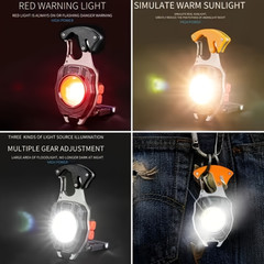 Portable Outdoor Strong Magnetic Mini Lighter Multifunctional Floodlight(blue)