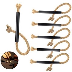 Jute Tinder Tube – Waterproof Wax Wick – Fire Starter Accessory with 6 Pieces
