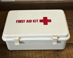 VTG Fraass Survival Kit Lot #402 Durable Plastic Box W/contents New Old Stock