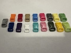 3/8” Curved Buckles Paracord Bracelet Quick Release Lot Of 17 Different Colors