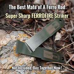 4 Inch Long Drilled Ferro Rods Flint and Steel Ferrocerium Rod with a Lanyard Ho