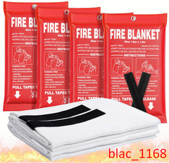 Fire Blanket 4 Pack, 40″x40″, CE Fiberglass, Home, Kitchen, RV, Grill, Safe