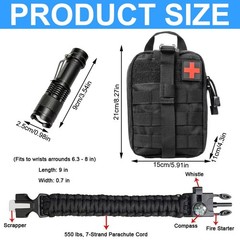 First Aid Kit, Survival Kit with Survival Tool, Emergency Backpack Filled…