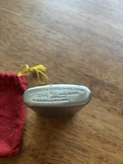 Jon-e Catalytic Hand Warmer Silver Metal Reusable with Red Pouch