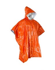 Emergency Poncho Single Sided Aluminium Coated Protects Against Cold Wet Wind Heat