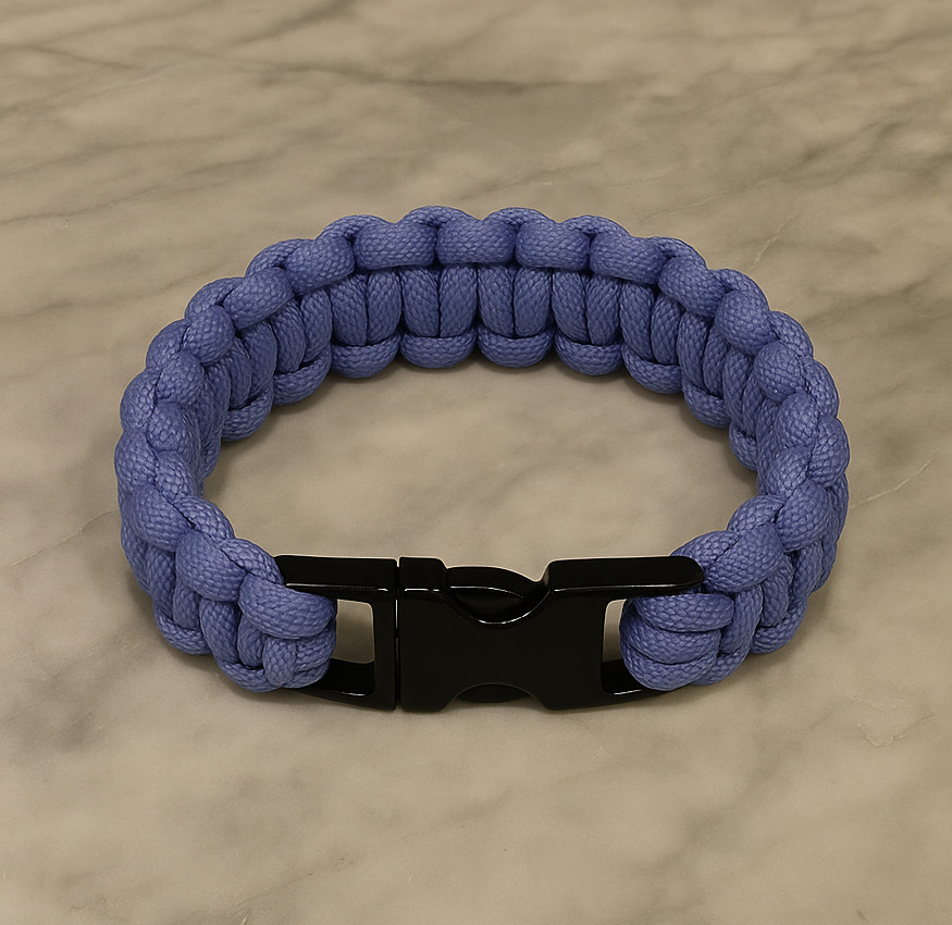 Lavender Cobra Paracord Bracelet with Metal Buckle