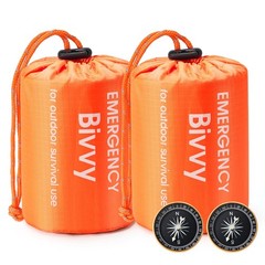 Esky Emergency Sleeping Bag, 2 Pack Survival Bag 2 Pack, Orange – 2