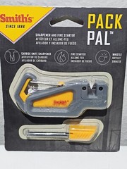 Smiths Pack Pal Survival Sharpener & Fire Starter & Whistle New FAST SHIPPING