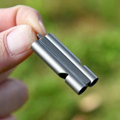Titanium Keychain Whistle Lanyard Pocket Outdoor Life-saving Camping Tool ,