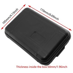 DGZZI Outdoor Waterproof Airtight Shockproof 6.69 x 4.13 x 1.97 inches, Black