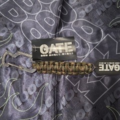 GATE Multi-Tool 5 in 1 Paracord Carabiner Keychain, Nylon, 13cm Green/Brown