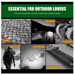 7-Cores 550 Paracord Rope 5 15 30 M Dia.4mm Cord For Outdoor Camping Survival