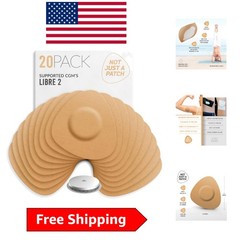 20 Pack Freestyle Libre 2 CGM Sensor Covers – Waterproof & Easy to Apply