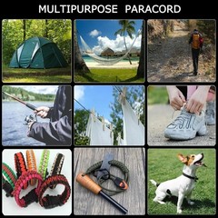 2mm Paracord Rope 25FT 100FT Single Core Polyester Cord Camping Craft Survival D