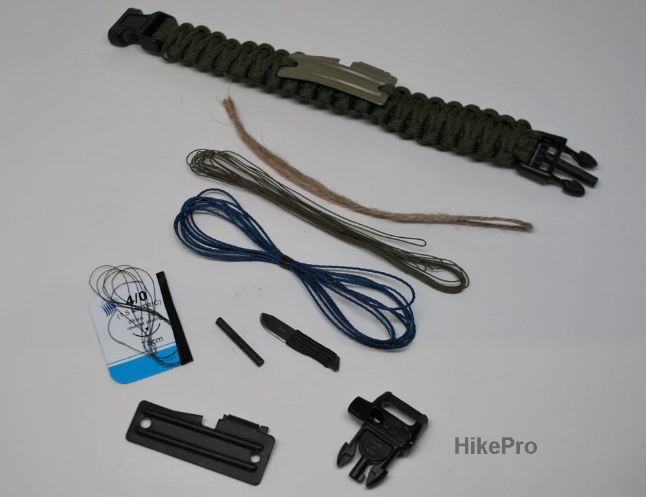Traveler MIL-C-5040H 550 Paracord Band firesteel blade bl kev cord snare suture
