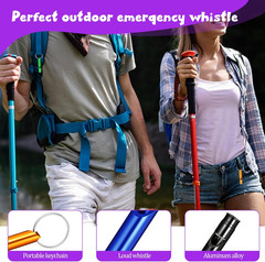 120 Pcs Emergency Whistle with Keychain, Aluminum Survival Whistle Extra Loud Ou