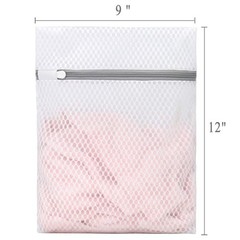 Muchfun 3Pcs Durable Honeycomb Mesh Laundry Bags for Delicates 3 Small, White
