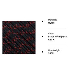 Multi Color Nylon Military Paracord 550 Type III 7 Strand Utility Cord Rope -…