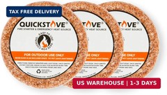 Fire Starters (3 Pack) – Waterproof Emergency Fuel Disks for Camping Essentials,