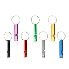 Rustproof Survival Equipment Aluminum Alloy Whistle for Survival Lifesaving