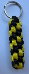 Paracord Keychain Spiral Yellow/Black Bumblebee