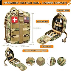 260Pcs Emergency Survival Kit, Full First Aid Supplies with Thermal Emergency…