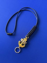 USN E7 CPO Gold/Silver Anchor with Navy Blue Paracord Neck Lanyard