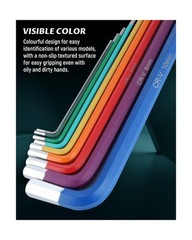 Lichamp 27-Piece Rainbow Allen Key Set, Torx SAE Metric Allen Wrenc… Fast Ship