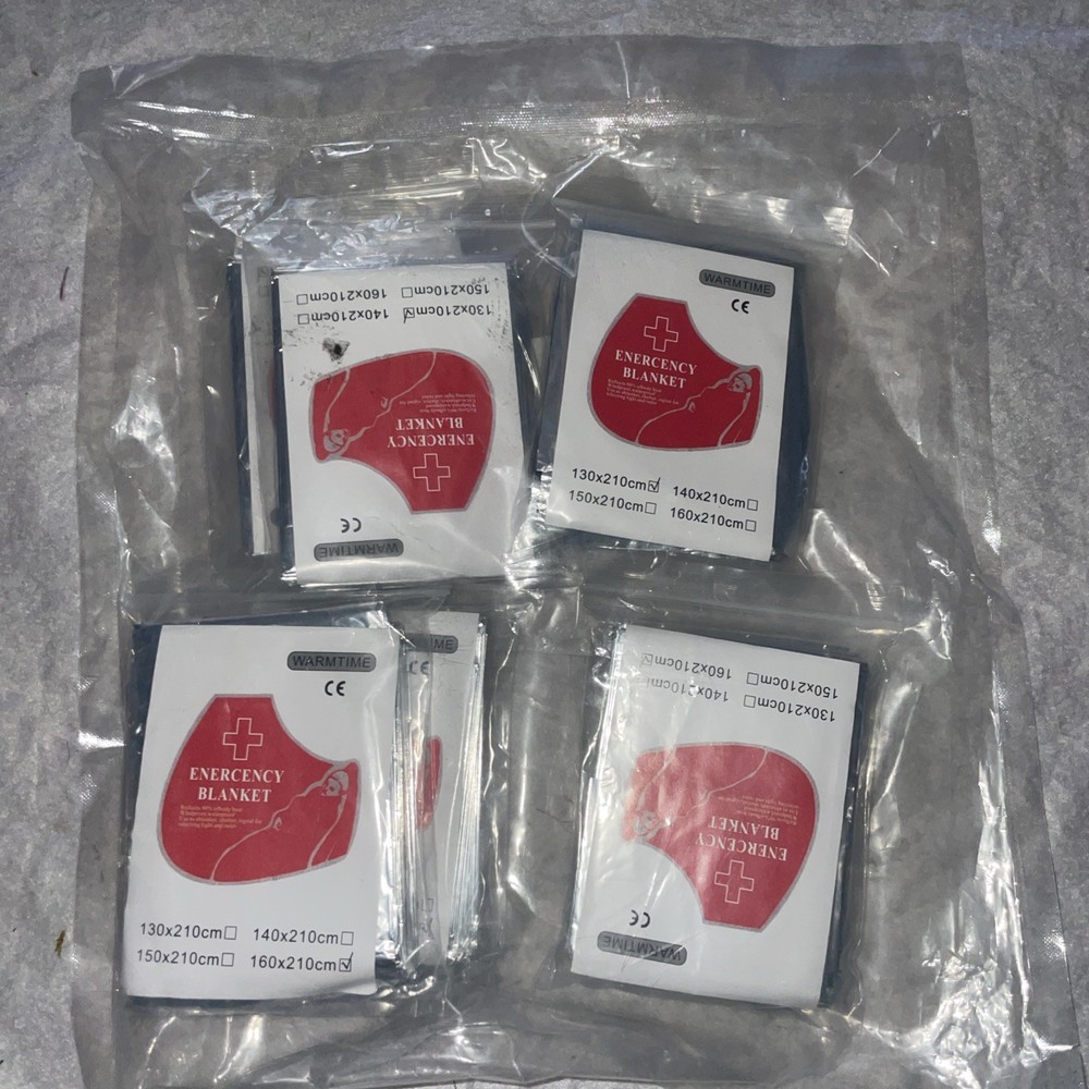 Lot Of 6 Emergency Survival Blankets 84″x52″