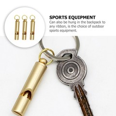 3Pcs Vintage Copper Whistles Referee Survival Keychain Pendant